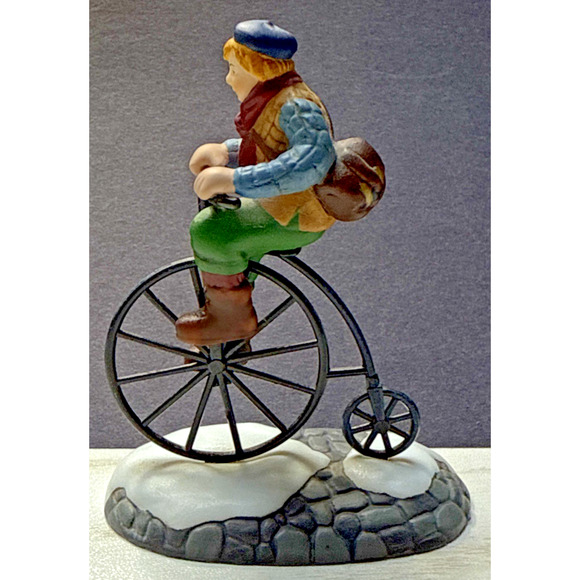 Vintage Dept 56 New England Village Series Pennyfarthing Pedaling No Box - Picture 3 of 9
